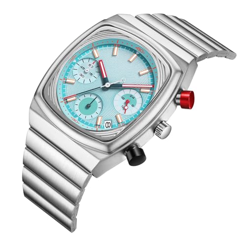 Image of CILOA Mens Watches Chronograph Stainless Steel Waterproof Date Analog Business Fashion Wristwatch for Men
