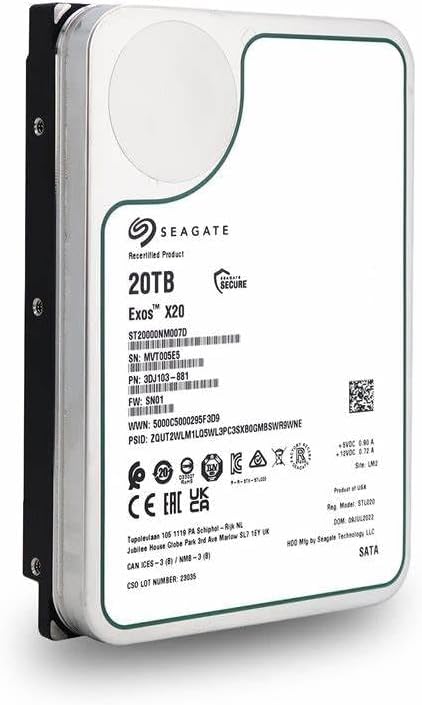 4-38A⭐️HDD 3.5インチ ST20000NM007D 20TB Amazon | Seagate シーゲイト 20TB ST20000NM007D Exos SATA HDD 6Gb/s