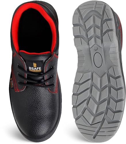 Mazalat Calzado de seguridad Hombre S1, Calzado de trabajo y seguridad Ligero, Piel de becerro, Negro, impermeable, Antideslizante, Calzado de seguridad Hombre Puntera de acero, Zapatilla de seguridad