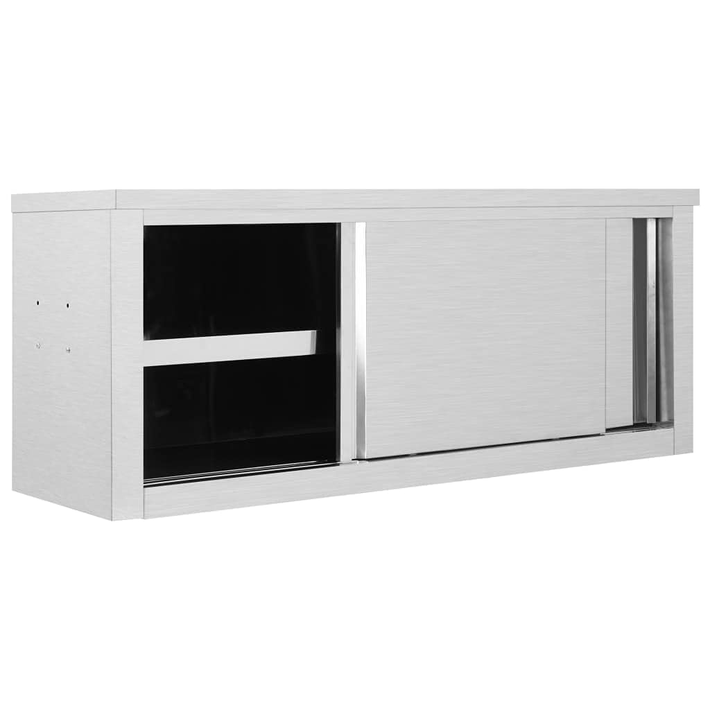 ShGaxin Armadio da Cucina ad Ante Scorrevoli 120x40x50cm Acciaio Inox,Armadio da Cucina ad Ante,Mobile per Cucina-51053