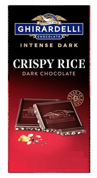 Ghirardellis Intense Crispy Rice Rich Dark Chocolate Luscious Filling 100gm