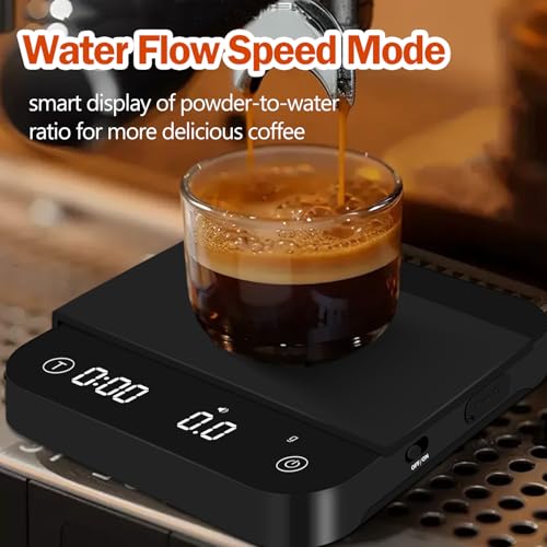 Image of Mini Coffee Scale with Timer Automatic, 0.1g /2000g Rechargeable Precision Espresso Scale