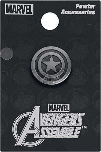 Marvel Captain America Shield Lapel Pin,Silver,1