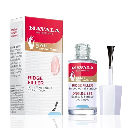 MAVALA | Uñas Lisas | Tratamiento Para Uñas Estriadas | Nivela Y Proporcionar Una Superficie Uniforme Y Lisa De Las Uñaa, Incolor, 10 Mililitro