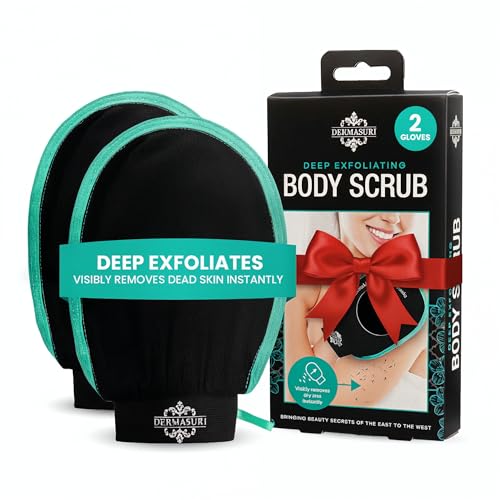 Dermasuri - Deep Exfoliating Glove - Polishing Mitt Body Scrubber - Korean Skin Cleaner Exfoliator -