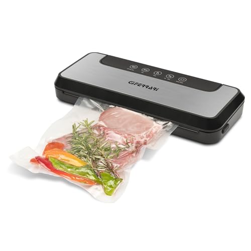 G3 Ferrari G20167 Vakuumiergerät 'Fresco Vac', 110 W, Doppelpumpe, 2 Funktionen: Versiegelt und erzeugt das Vakuum, Soft-Touch-Panel mit Betriebsanzeige, inklusive 5 Beutel à 20 x 30 cm