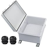 YETLEBOX Waterproof Electrical Box with Mounting Plate 220x170x110mm, IP67 Junction Box Hinged Grey