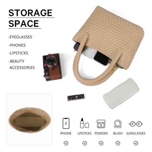 Image of Handbag and Purse for Women,Handmade Vegan Leather Summer Beach Travel Shoulder Bag | Travel-friendlyTote