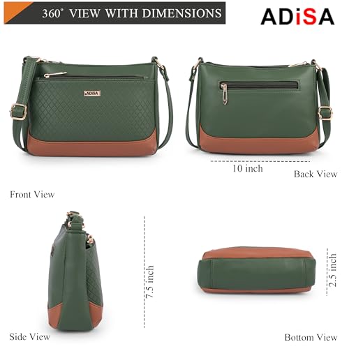 Image of ADISA Women Girls Color Block Cross Body Sling Bag (SL5168)