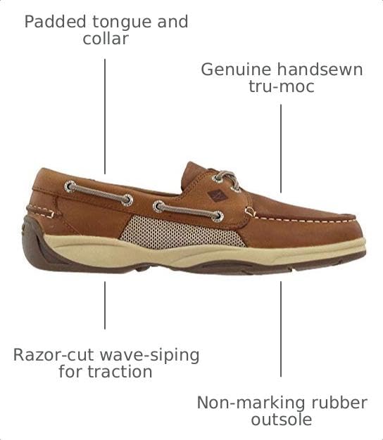Image of Sperry Men's Intrepid Boat Shoe, Cognac, 10 M | Casual Shoes