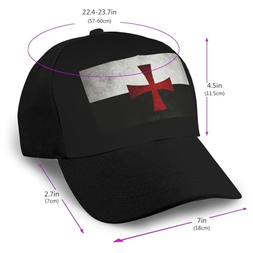 Symbol of The Knights Templar Unisex Classic Adjustable Curved Brim Baseball Cap, Trucker Hat2