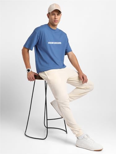 Image of Nobero Men's Oversized Graphic T-Shirt for Men | Soft Cotton | Drop Shoulder Relaxed Fit | Printed Casual Tshirt for Men