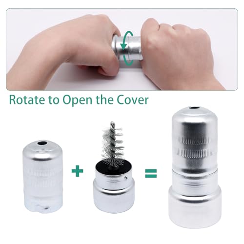 Image of Battery Terminal Cleaner Kit, 2pcs Battery Terminal Brush, 2pcs Lead Shims, 10pcs Anti-Corrosion Fiber Washers, for Car Marine Boat RV