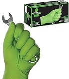 NEW! Eppco PythonGrip Hi-Vis Green Nitrile Gloves - Size M 100 count box