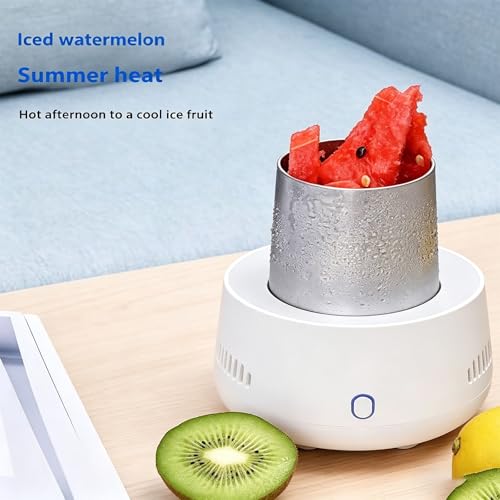 Tazza di raffreddamento rapido con controllo della temperatura 24 ore, refrigeratore alimentato tramite USB per birra e vino, raffreddamento veloce a 10 °C in 15 minuti, funzionamento one-touch