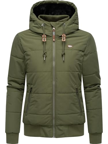Veste imperméable 8000mm Ragwear Nuggys Solid pour femme avec grande capuche chaude