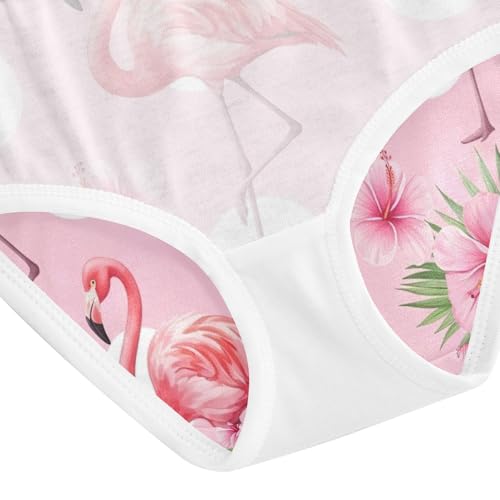 Toddler Briefs, Cute Flamingos Girls' Cotton Brief Underwear, 2–8 Years4