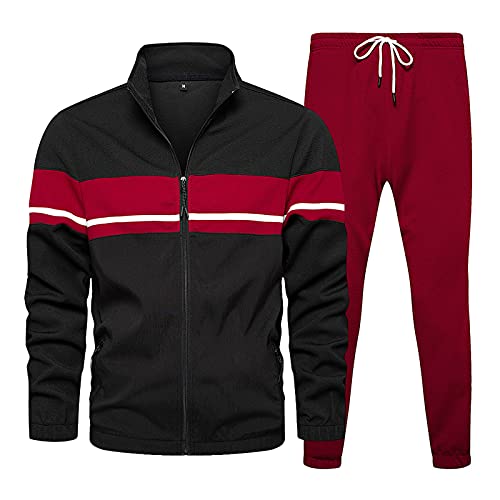Survêtement de sport homme avec finitions haut de gamme et détails en cuir noir exclusifs