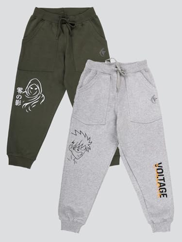 Image of KiddoPanti Boys Solid Fleece Track Pants | Cotton Poly Fleece Fabric | Ankle Length Bottom Rib | 2 Front Patch Pocket | Elastic Waist & Drawcord | Jogger Track Pants for Boys