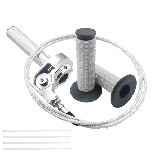Image of Motorcycle Throttle Assembly,7 /8 inch Quick Twist Throttle Grips with Throttle Cable Aluminum Alloy Universal for CRF KLX SSR TTR 110 125 150 250cc Dirt Pit Bike ATV Mini Bike