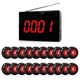 20 Waterproof Nurse Alert Call Buttons and 1 Display Receiver for Clinic Nurses Station Restaurant Nursing Home