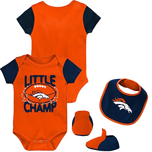 Image of Outerstuff Newborn & Infant/NFL Little Champ Three-Piece Bodysuit Bib & Booties Set