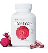HyperVive Beet Root Powder Capsules for Enhanced Athletic Performance, Balanced Circulation, Live...