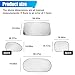 DUSCOKE 6PCS Reflective Car Windshield Sunshade, Polyester Foldable Car Side Window Sun Cover with Storage Bag, Universal Vehicle Interior Protection Accessories for Heat and UV Rays Shield