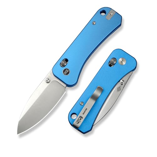 WeKnife Banter 2 Pocket Knife for EDC Crossbar Lock Folding Knife with 2.87 CPM S35VN Steel Blade Aluminum Handle Designed by Ben Petersen WE23075-1(Blue)