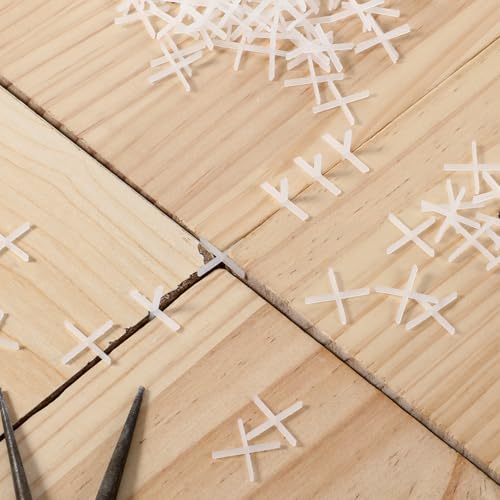 Image of 1 /32 Inch Tile Spacers, 500 Pcs Cross Tile Leveling Clips Floor Wall Plastic Tiles Shim for Various Types of Ceramic Tiles Installation Leveling