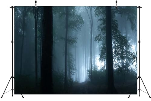 Fondo fotográfico bosque oscuro Misty 7x5ft miniatura 3