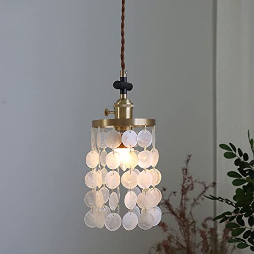 Lampe à suspension réglable E27 : plafonnier en laiton pour chambre