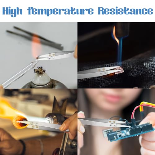 2 Stück Keramik Pinzetten Set Edelstahl Tweezers Professionell Pinzette Werkzeug Pinzette Set für Modellbau Computer Elektronische Reparaturen Präzisionsarbeit Laborarbeit Schmuck Werkzeug