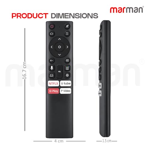 Image of marman Compatible with Nokia Smart Tv Remote Original Model 43UHDADNDT52X 50UHDADNDT52X 55UHDADNDT52X Suitable for 4K UHD LED QLED Android Television with Bluetooth Voice Command - Pairing Must !