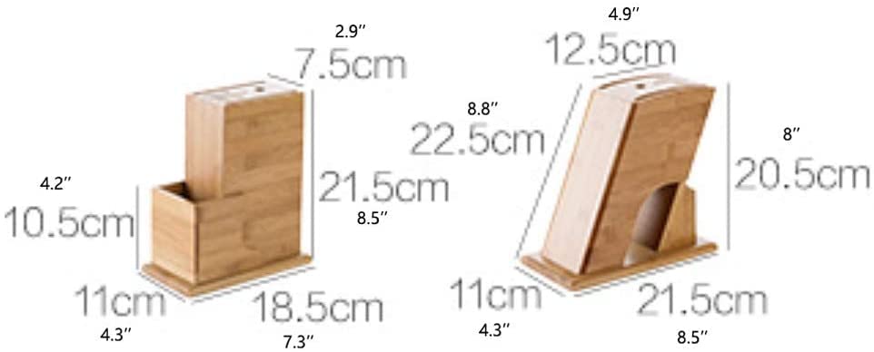 Estante for Cuchillos de Cocina de Bambú Bloque para Solucionar el Espacio 3