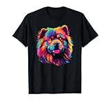Watercolour Colourful Dog Chow Chow T-Shirt