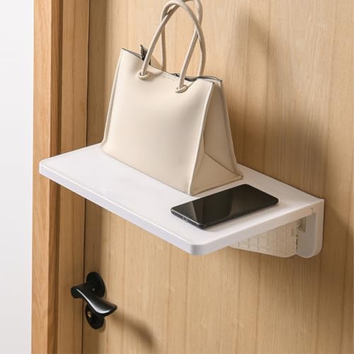 Étagère murale pliable blanche support rangement cuisine maison