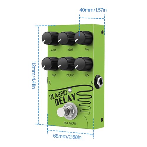 Pédale d'effet de retard pour sublimer vos sessions de guitare compacte
