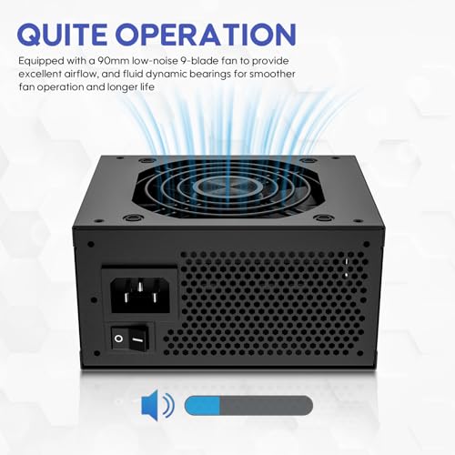 Image of Vetroo 850W SFX Power Supply ATX 3.1 & PCIE 5.1 Ready, 80 Plus Gold Certificate Fully Modular, 90mm FDB Fan for Low-Noise Operation, SFX-to-ATX Bracket, 10-Year Warranty - Black