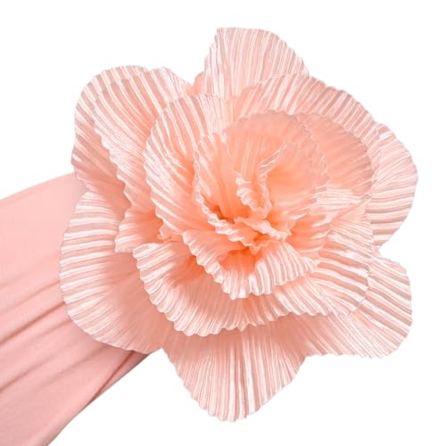 DANMY Faixas de cabelo de nylon para bebês recém-nascidas, pétalas, elásticas, acessórios de cabelo