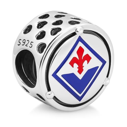 Charm Fiorentina Stemma Giglio Squadra di Calcio Serie A Scudetto in argento 925 - Les Folies per Pandora
