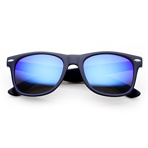 zeroUV Classic Horn Rimmed Sunglasses with Flash Mirro Lens