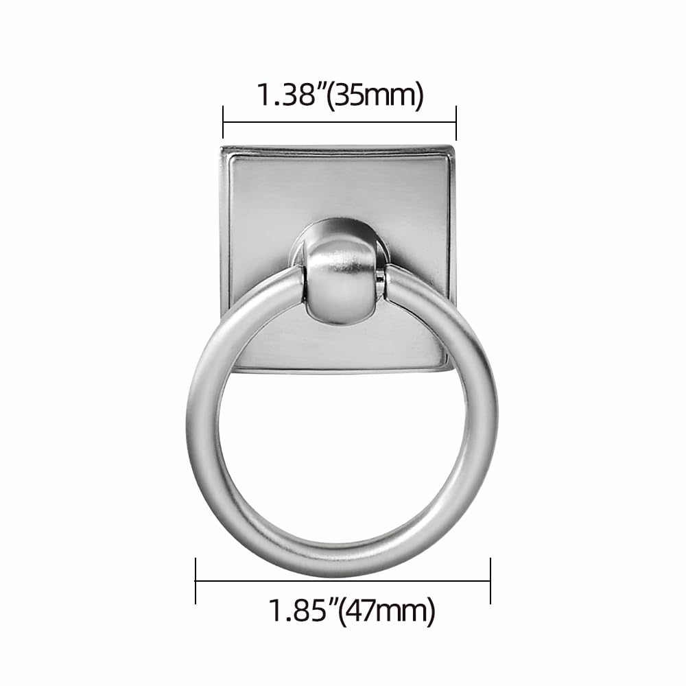 KHTUMEWARE-170104 Round Knob, Brushed Nickel, 2-Pack in Brushed Nickel — KHTUMEWARE