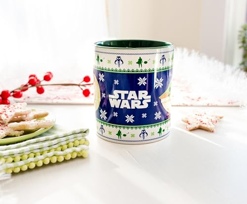 Taza de Cerámica Star Wars The Mandalorian Grogu Azul 20 oz miniatura 5