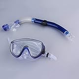 Mask ningbao951 Swimming Scuba Semi-Dry Snorkel Breath Tube + Diving Mask Glass Lens Set nieuwe collectie