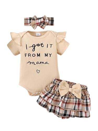 Image of Newborn Baby Girl Clothes Outfits Cute Baby Ruffle Romper Pants with Headband Summer Clothing Set