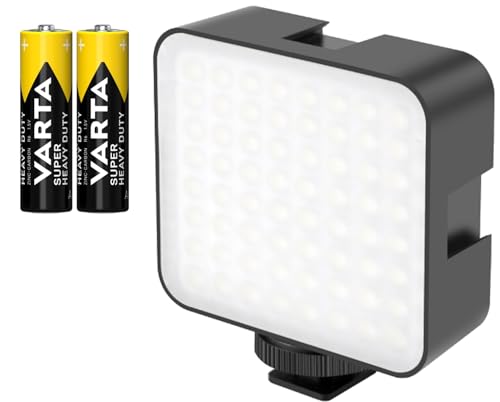 Puluz PU529B Mini Video 64 LED Light Sürekli 6500K Işık Vlog Ürün Youtube Makyaj Vb. Çekimleri Dslr ve Aynasız Fotograf Makinelerine Takılabilir