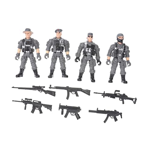 Hemobllo Figuras de Soldados de Plástico Miniatura Set Juguetes Articulados para Figuras Militares Poses para y Educativos