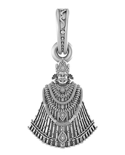 Pendentif Dieu Baba Khatu Shyam Ji argent pur m&eacute;daillon spirituel