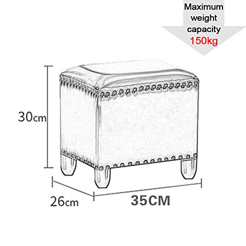 Sofá de cuero de PU taburete de lujo con patas de madera 3